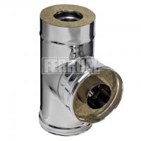 Сэндвич тройник 90° Ferrum из нержавеющей стали d110х200